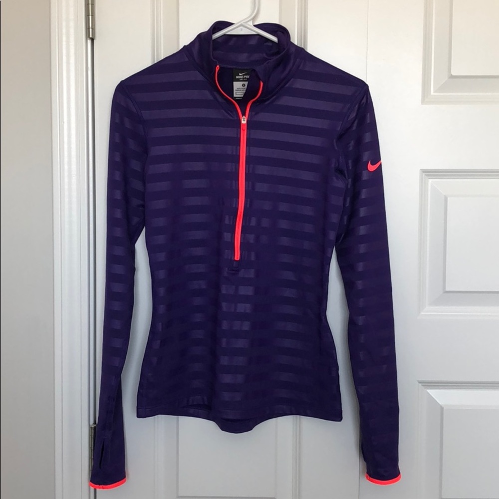 NIKE PURPLE DRI-FIT HALF ZIP